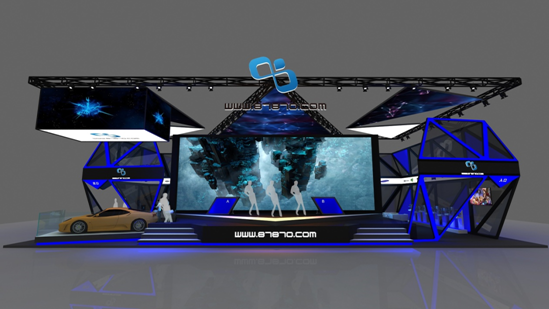 87870展臺設(shè)計照曝光 神秘酷炫惹人遐想